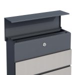 Terpo Poštni nabiralnik – Antracit, 410 × 130 × 370 mm Fasada, vrata, ograja