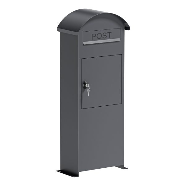 Terpo Poštni nabiralnik – Antracit, 420 × 240 × 1020 mm Fasada, vrata, ograja