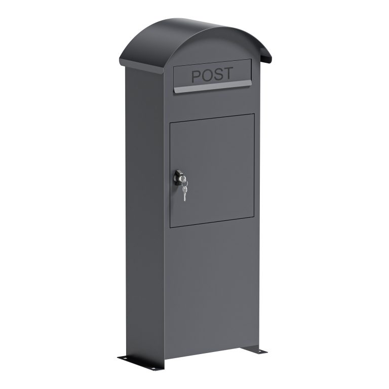 Terpo Poštni nabiralnik – Antracit, 420 × 240 × 1020 mm Fasada, vrata, ograja