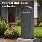 Terpo Poštni nabiralnik – Antracit, 420 × 240 × 1020 mm Fasada, vrata, ograja