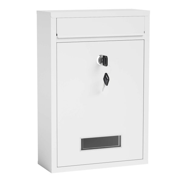 Terpo Poštni nabiralnik – Bela, 216 × 85 × 320 mm Fasada, vrata, ograja