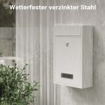 Terpo Poštni nabiralnik – Bela, 216 × 85 × 320 mm Fasada, vrata, ograja