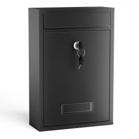 Terpo Poštni nabiralnik – Črna, 216 × 85 × 320 mm Fasada, vrata, ograja