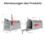 Terpo Poštni nabiralnik – silbergrau, 150 × 513 × 223 mm Fasada, vrata, ograja