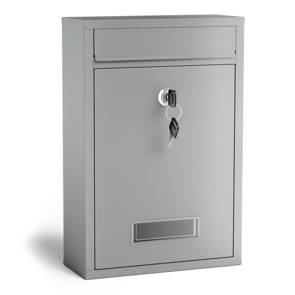 Terpo Poštni nabiralnik – Srebrna, 216 × 85 × 320 mm Fasada, vrata, ograja