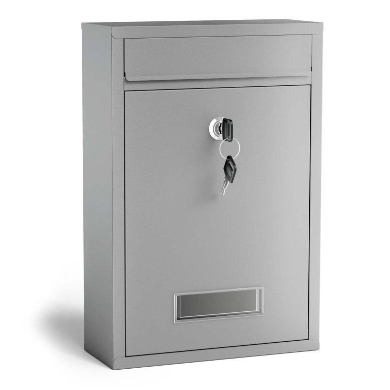 Terpo Poštni nabiralnik – Srebrna, 216 × 85 × 320 mm Fasada, vrata, ograja
