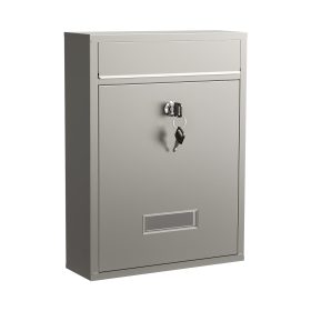 Terpo Poštni nabiralnik – Srebrna, 260 × 85 × 350 mm Fasada, vrata, ograja