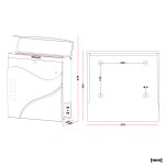 Terpo Poštni nabiralnik V28, 370 × 105 × 370 mm, barva bela RAL 9016, pocinkano jeklo Fasada, vrata, ograja
