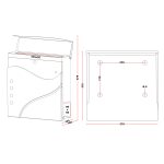 Terpo Poštni nabiralnik V31, 370 × 105 × 370 mm, barva bela RAL 9016, pocinkano jeklo Fasada, vrata, ograja