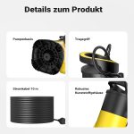 Terpo Potopna črpalka za umazano vodo 7000 l/h, 400 W – plovno stikalo, IP68