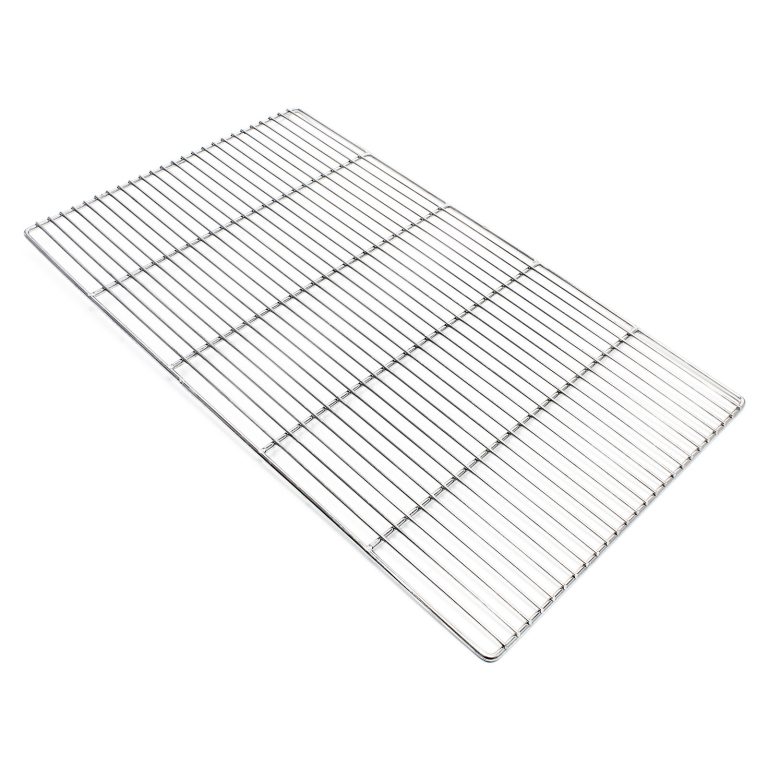 Terpo Pravokotna rešetka za žar iz nerjavnega jekla 67 × 40 cm – razmik palic 12 mm
