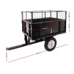 Terpo Prekucna prikolica za traktorsko kosilnico 300 kg, 166,5 × 77,5 × 106 cm, 440 l Vrtna oprema