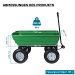 Terpo Prekucni vrtni voziček do 350 kg, 125 l