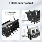 Terpo Prezračevalnik trate 40 cm s 5 bodičastimi koluti – delovna globina 6,4 cm