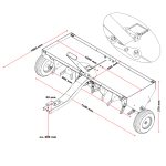 Terpo Prezračevalnik trate 90 cm za traktorsko kosilnico – globina 7,6 cm