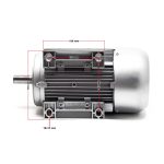 Terpo Profesionalni elektromotor 230 V 1,5 kW (2 KM), 1-fazni, 2-polni, 2850 vrt/min, bakreno navitje Motorji in pogoni