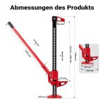 Terpo Profi komplet farm dvigalke 3000 kg za ekstremne uporabe – dvigalka s 135 cm dviga z vsemi adapterji in nosilcem za rezervno kolo