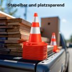 Terpo Prometna stožca 50 cm, 2 kosa – reflektirajoči opozorilni stožci iz PVC