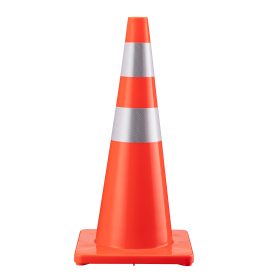 Terpo Prometni stožec PVC 70 cm – oranžen opozorilni stožec z reflektirajočimi trakovi