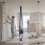 Terpo Protiprašna pregrada – mere 10000 x 4000 mm Delavnica in orodje