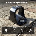 Terpo Protivlomno sidro za kolo, motor in skuter 76x50x54 mm – jekleno stensko in talno sidro s priloženimi vijaki
