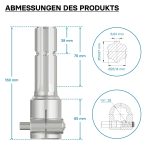 Terpo PTO adapterska puša 160 mm, 8–32 × 38 × 6 na 1 3/8″ Z6, št. 64600 Delavnica in orodje