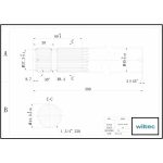 Terpo PTO profilna gred tip E1, 1 3/4″ Z20, dolžina 300 mm, kaljena Delavnica in orodje