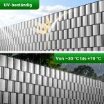 Terpo PVC trak za zasebnost ograje 35 m × 19 cm – siv, 20 sponk