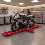 Terpo Rangirna tirnica za motor 2030 × 735 mm z zavoro, 570 kg, 6 koles Ø 50 mm Moto oprema