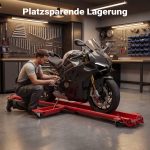 Terpo Rangirna tirnica za motor 2030 × 735 mm z zavoro, 570 kg, 6 koles Ø 50 mm Moto oprema