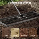 Terpo Ravnalo za izravnavo trate iz aluminija 121,9 × 25,4 cm z ročajem 2 m