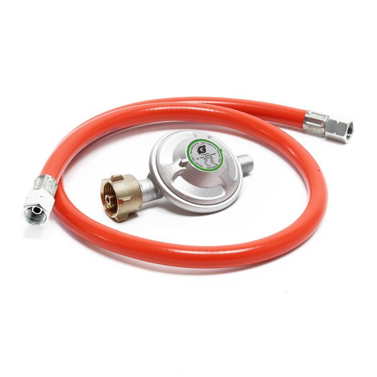 Terpo Regulator tlaka 50 mbar z 80 cm propansko cevjo – priključek za plinsko jeklenko