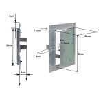 Terpo Revizijska loputa 30 × 30 cm – aluminijast okvir in vložek mavčne plošče 12,5 mm Gradbeni materiali in pripomočki