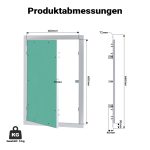 Terpo Revizijska loputa 40 × 60 cm – aluminijast okvir in vložek mavčne plošče 12,5 mm Gradbeni materiali in pripomočki