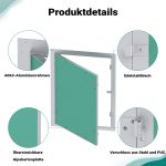 Terpo Revizijska loputa 40 × 60 cm – aluminijast okvir in vložek mavčne plošče 12,5 mm Gradbeni materiali in pripomočki