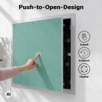 Terpo Revizijska loputa 60 × 60 cm – aluminijast okvir in vložek mavčne plošče 12,5 mm Gradbeni materiali in pripomočki