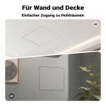Terpo Revizijska loputa 60 × 60 cm – aluminijast okvir in vložek mavčne plošče 12,5 mm Gradbeni materiali in pripomočki