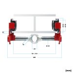 Terpo Ročni dvižni voziček 1000 kg za prirobnico širine 55–210 mm Delavnica in orodje