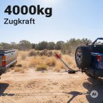 Terpo Ročni seilzug s 3 m jeklenico do 4000 kg – verižno dvigalo z 2 varnostnima kljukama in delovnim hodom 1,5 m