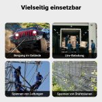Terpo Ročni vitel z 1,8 m jekleno vrvjo do 1000 kg, z 2 varnostnima kljukama
