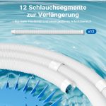 Terpo Samodejni sesalnik za dno bazena 5000 l/h z 12 cevmi – priključek Ø 38 mm