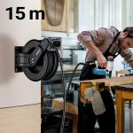 Terpo Samodejni stenski kolut s pnevmatsko cevjo 15 m, 9,2 × 15,2 mm, 20 bar Delavnica in orodje
