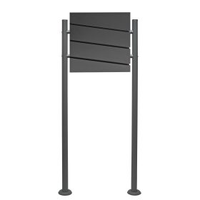 Terpo Samostoječi komplet 1 nabiralnika model V16, 1000 × 135 × 1200 mm, antracitna Fasada, vrata, ograja