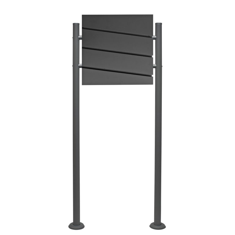 Terpo Samostoječi komplet 1 nabiralnika model V16, 1000 × 135 × 1200 mm, antracitna Fasada, vrata, ograja