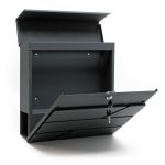 Terpo Samostoječi komplet 1 nabiralnika model V16, 1000 × 135 × 1200 mm, antracitna Fasada, vrata, ograja