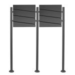 Terpo Samostoječi komplet 2 nabiralnikov model V16, 1000 × 135 × 1200 mm, antracitna Fasada, vrata, ograja