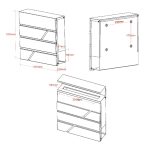 Terpo Samostoječi komplet 2 nabiralnikov model V16, 1000 × 135 × 1200 mm, antracitna Fasada, vrata, ograja