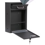 Terpo Samostoječi komplet 4 nabiralnikov model V53, 285 × 120 × 400 mm na predal, črna Fasada, vrata, ograja