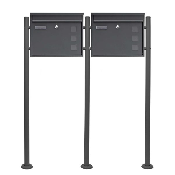 Terpo Samostoječi poštni nabiralnik – Antracit, 1000 × 150 × 1200 mm Fasada, vrata, ograja