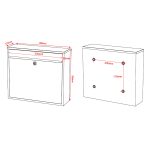 Terpo Samostoječi poštni nabiralnik – Antracit, 1000 × 150 × 1200 mm Fasada, vrata, ograja